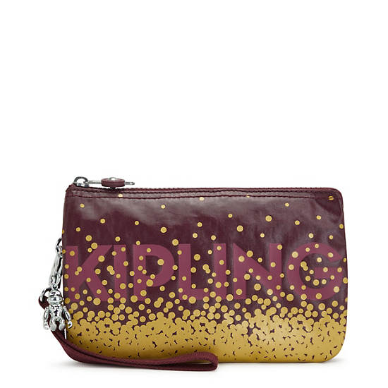 Bolsas Kipling Creativity Extra Large Metallic Wristlet Vino | MX 2066SG